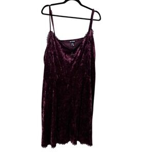 NWT Hot Topic Dress Crushed Velvet Crystal Whimsigoth Fairy Grunge Purple Sz 5